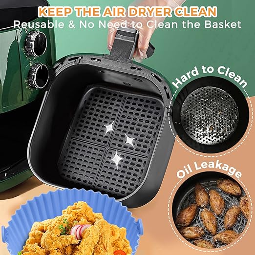 Pack 6 Moldes Silicona Antiadherentes para Air Fryer PRO™